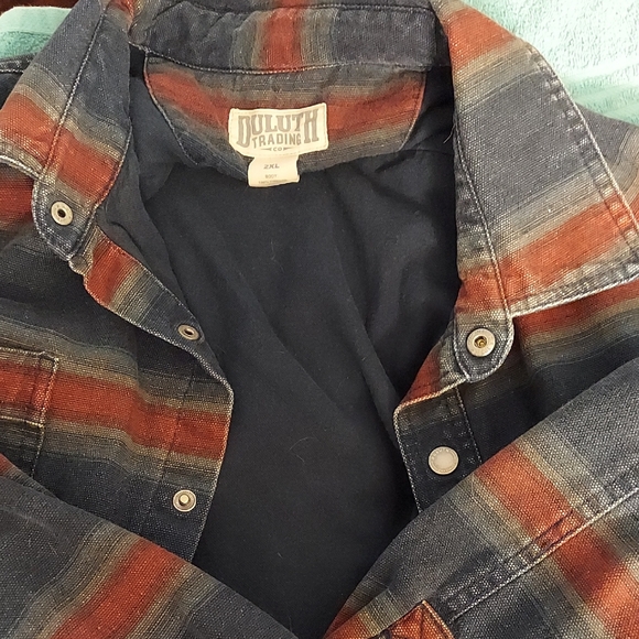 Duluth Trading Co Blue and Red Plaid Shirt - Picture 1 of 11